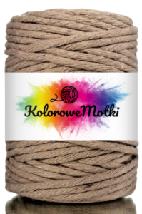 Sznurek Bawełniany Skręcany 10m 5mm Beżowy 