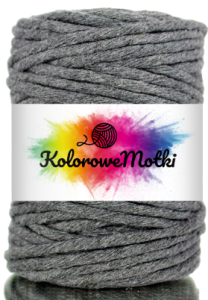 Sznurek Bawełniany Skręcany 10m 5mm Grafitowy