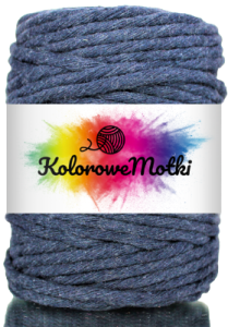 Sznurek Bawełniany Skręcany 10m 5mm Granatowy 