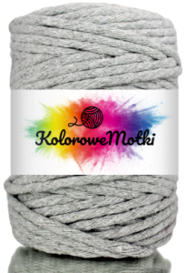 Sznurek Bawełniany Skręcany 10m 5mm Szary