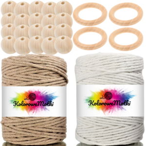 Zestaw do makramy Naturalny Beż 3mm