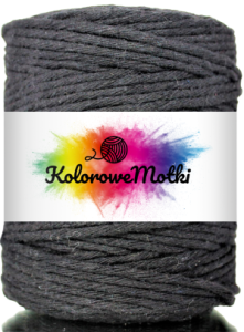 Sznurek Bawełniany Skręcany 20m 3mm Czarny 