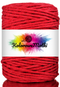 Sznurek Bawełniany Skręcany 20m 3mm Czerwony