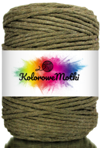Sznurek Bawełniany Skręcany 20m 3mm Khaki