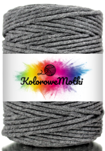 Sznurek Bawełniany Skręcany 20m 3mm Grafitowy
