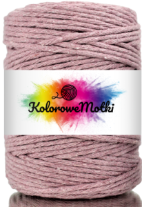 Sznurek Bawełniany Skręcany 100m 3mm Wrzosowy 