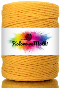 Sznurek Bawełniany Skręcany 150m 2mm Żółty