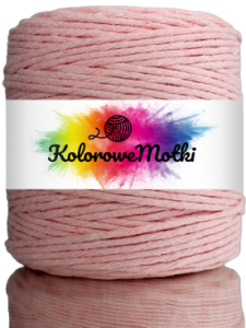 Sznurek Bawełniany Skręcany 200m 3mm Różowy