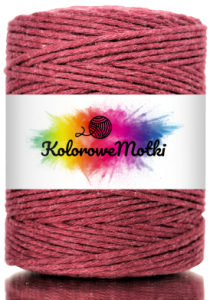 Sznurek Bawełniany Skręcany 150m 2mm Bordowy