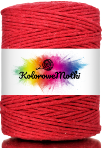 Sznurek Bawełniany Skręcany 150m 2mm Czerwony 