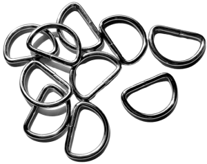 Srebrne Półkole do torebki 20mm