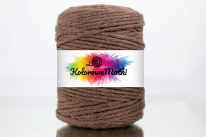 Sznurek Bawełniany Skręcany 100m 3mm Brązowy