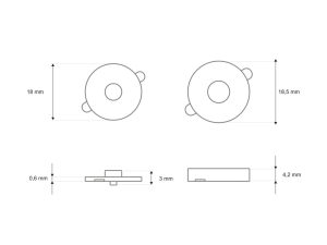 Zapięcie magnetyczne 18/18 mm Antyczne Złoto