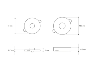 Zapięcie magnetyczne 18/18 mm Nikiel