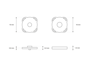 Zapięcie magnetyczne 18/2 mm Nikiel