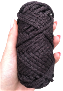 Sznurek bawełniany pleciony 20m 5mm Ciemny Brązowy