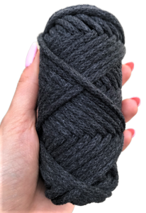 Sznurek bawełniany pleciony 20m 5mm Antracyt