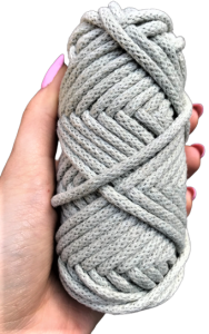 Sznurek bawełniany pleciony 20m 5mm Oliwkowy