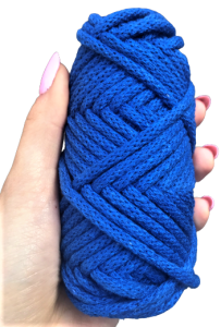 Sznurek bawełniany pleciony 20m 5mm Ciemny Niebieski