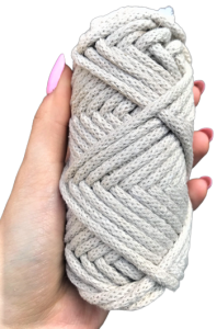 Sznurek bawełniany pleciony 20m 5mm Jasny Beż