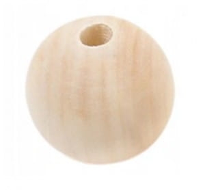 Korale drewniane surowe decoupage 20mm 10szt