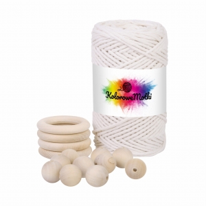 Zestaw do Makramy 15 elementów Naturalny