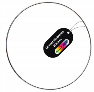 Obręcz Do Łapaczy Snów Kółko Metalowe Srebrne 20cm 