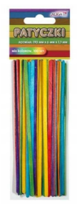 Patyczki kolorowe drewniane wąskie