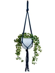 Kwietnik wiszący makrama ze sznurka boho JEANS