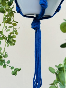 Kwietnik wiszący makrama ze sznurka boho CHABROWY