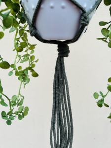 Kwietnik wiszący makrama ze sznurka boho KHAKI