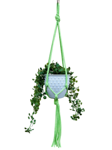 Kwietnik wiszący makrama ze sznurka boho LIMONKA