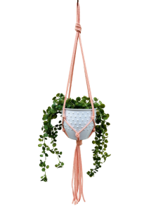 Kwietnik wiszący makrama ze sznurka boho ŁOSOŚ