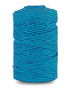Sznurek Bawełniany Pleciony 100m 3mm Niebieski