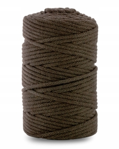 Sznurek Bawełniany Pleciony 100m 3mm Ciemny Brąz
