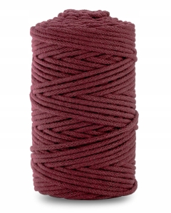 Sznurek Bawełniany Pleciony 100m 3mm Burgund