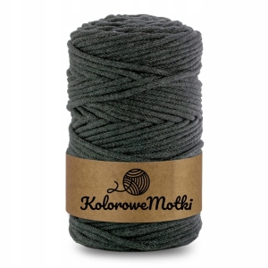 Sznurek Bawełniany Pleciony 100m 3mm Antracyt