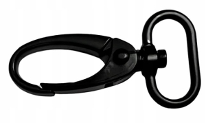 Karabińczyk metalowy 20 mm KRAB Czarny Matowy