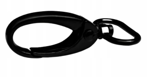 Karabińczyk metalowy 20 mm KRAB Czarny Matowy