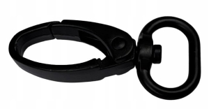 Karabińczyk metalowy 20 mm KRAB Czarny Matowy