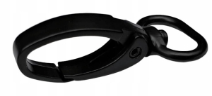 Karabińczyk metalowy 20 mm KRAB Czarny Matowy
