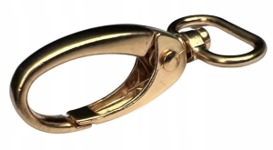 Karabińczyk metalowy 20 mm KRAB Złoty