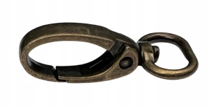 Karabińczyk metalowy 20 mm KRAB Antyczne Złoto