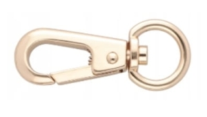 Karabińczyk Metalowy 15mm Jasne Złoto Brelok Złoty