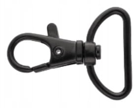 Karabińczyk Metalowy 25mm Rybka Czarny Brelok Mat