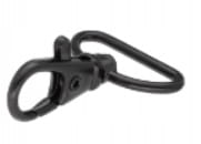 Karabińczyk Metalowy 25mm Rybka Czarny Brelok Mat