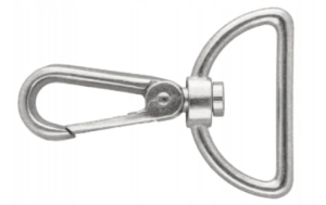 Karabińczyk Metalowy 37mm Nikiel Połysk Brelok