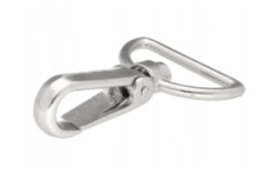 Karabińczyk Metalowy 37mm Nikiel Połysk Brelok