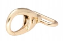 Karabińczyk Metalowy 32mm Jasne Złoto Brelok Złoty