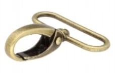 Karabińczyk Metalowy 38mm Krab Stare Złoto Brelok